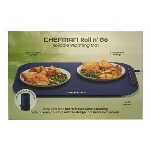 Chefman Roll 'n Go Rollable 23"x15" Warming Mat, Blue